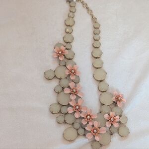 J. Crew Pink Floral Cluster Necklace
